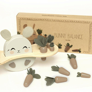 Балансир деревянный Mrs. Ertha "Bunny Balance", бежевый